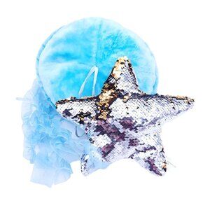 SeaWorld Jellyfish Plush Hanging Blue plush‎ sparkle dotted shimmering